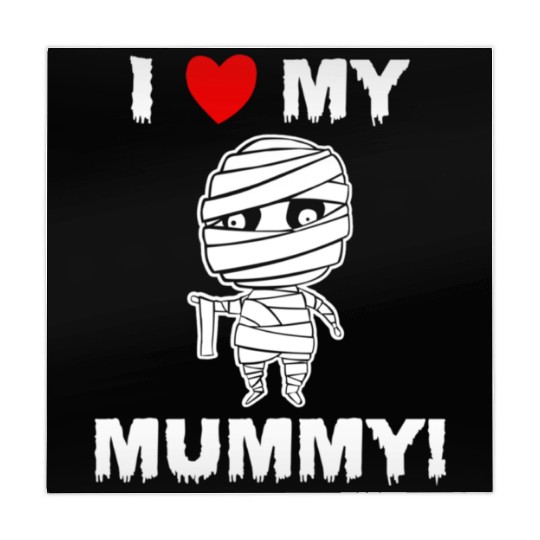 Kids Cute I Love My Mummy Funny Halloween graphic Mahjong Mats