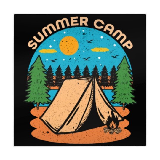 Happy Summer Camp Camping Lover FunnyT-Mahjong Mats