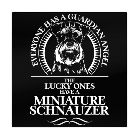 Miniature Schnauzer Guardian Angel dog quote Mahjong Mats