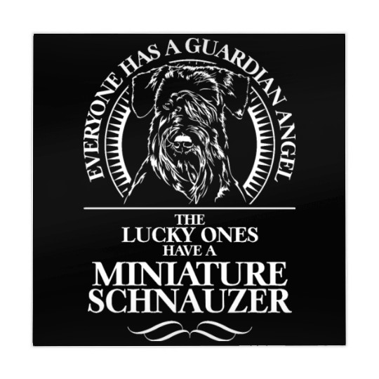 Miniature Schnauzer Guardian Angel dog quote Mahjong Mats