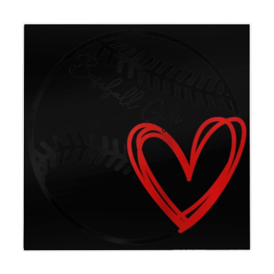 Baseball Gigi Heart Funny Baseball Lover Mahjong Mats