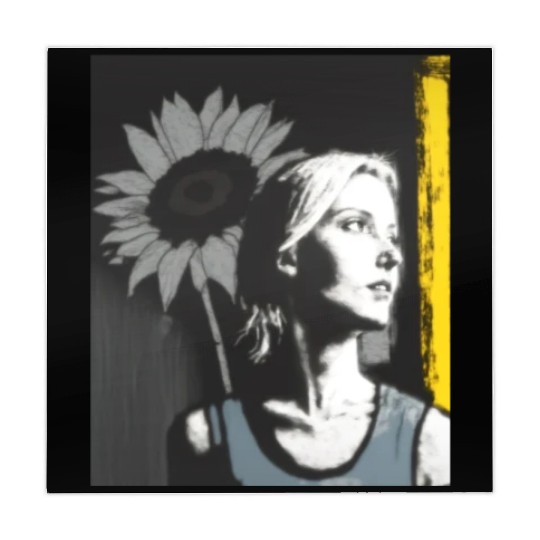 Art Painting Lover Sunflower Girl Art Painting Mahjong Mats