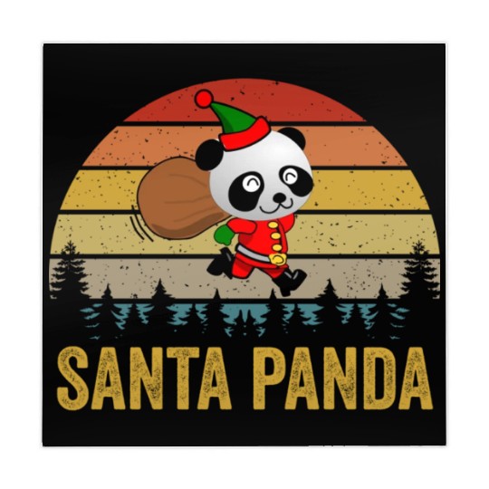Santa Panda Funny Christmas Panda Lover Mahjong Mats