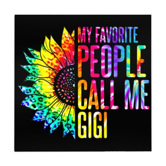 My Favorite People Call Me Gigi Sunflower Tie Dye Mahjong Mats