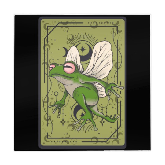 Frog Fairy Tarot Card Celestial Moon Occult Cottag Mahjong Mats