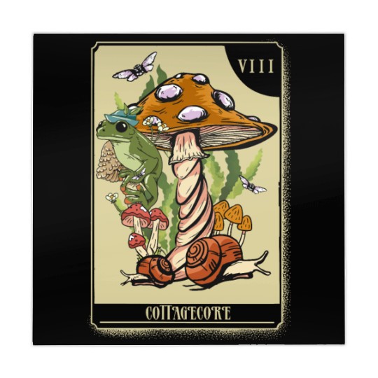 Tarot Card Mushroom Frog Boho Cottagecore Aestheti Mahjong Mats