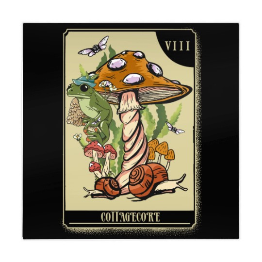 Tarot Card Mushroom Frog Boho Cottagecore Aestheti Mahjong Mats