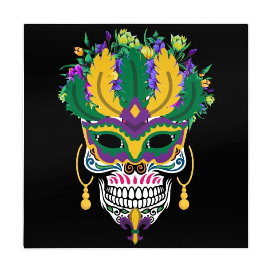 Dia De Los Muertos Mardi Gras Costume Flower Sugar Mahjong Mats