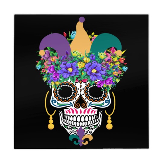 Mardi Gras Costume El Dia De Los Muertos Flower Mahjong Mats