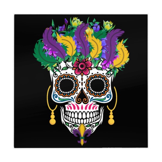 Mardi Gras Costume El Dia De Los Muertos Flower Mahjong Mats