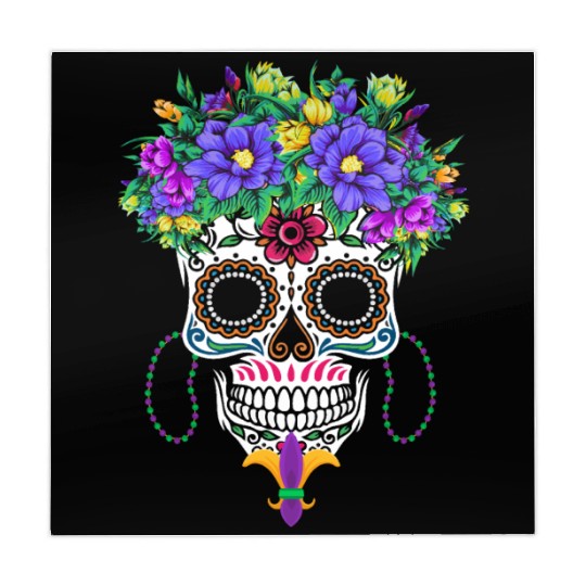 El Dia De Los Muertos Mardi Gras Costume Flower Mahjong Mats