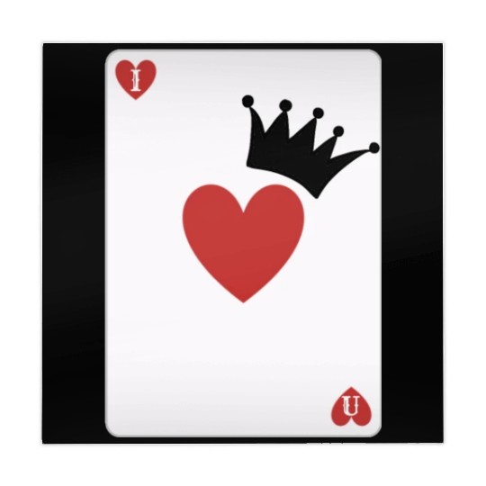 love you on playing card Mahjong Mats