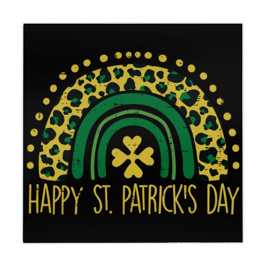 Leopard Rainbow Happy St Patricks Day Saint Paddys Mahjong Mats