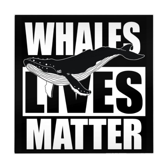 Whales Lives Matter Bold Typography Mahjong Mats