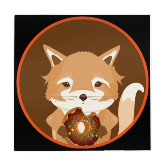 magical little fox with delicious donut Mahjong Mats