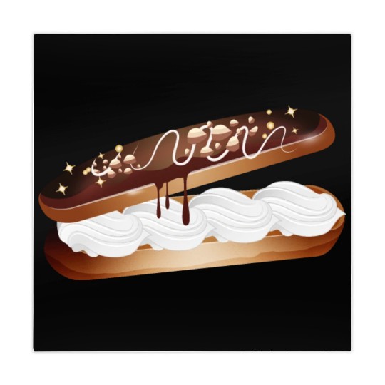 Illustration of a stuffed eclair with cream Mahjong Mats