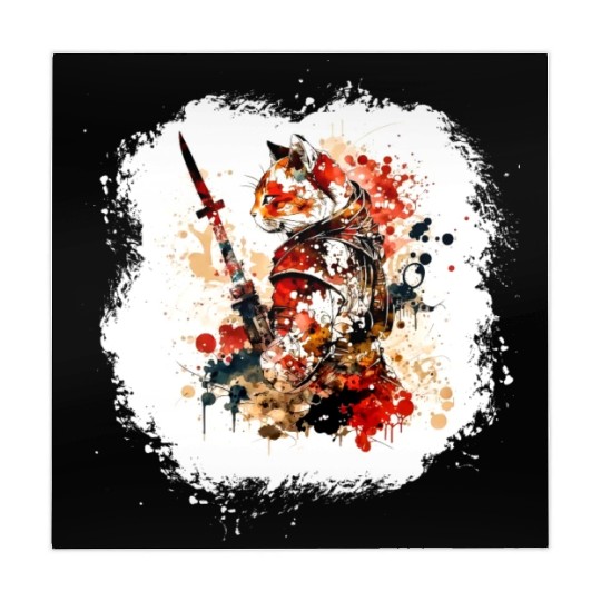 Cute Samurai Cat Mahjong Mats