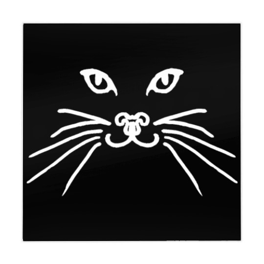 Cat face white Mahjong Mats