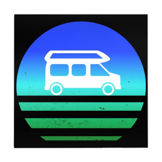 Camper Van Retro Sunset Vintage sun camping Mahjong Mats