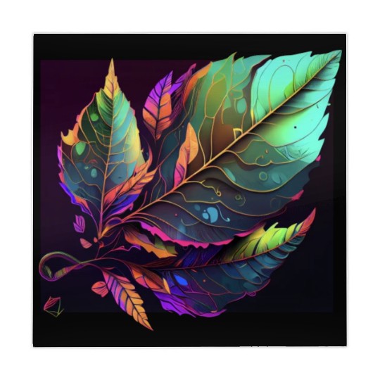 Vibrant Leaf Synthwave Mahjong Mats