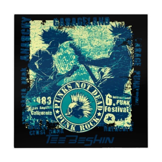 Punk Rock Skull Guitar Concert Mahjong Mats