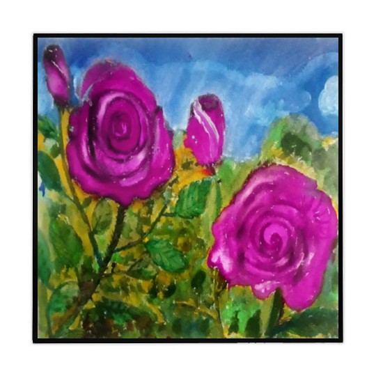 Hand Painted Roses Mahjong Mats Mahjong Mats Mugs Tote Bags