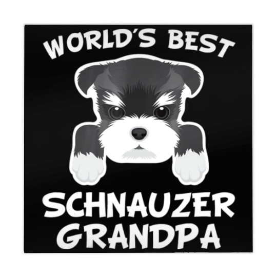 Mens World s Best Schnauzer Grandpa Dog Granddog Mahjong Mats
