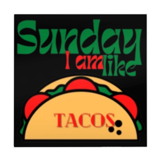 Sunday I am like tacos Mahjong Mats