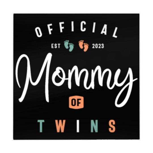 Womens Mommy of Twins New Mom To Be Expecting 2023 Mahjong Mats