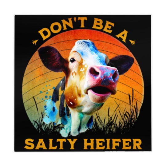 Don't Be A Salty Heifer Cute Cow Mahjong Mats