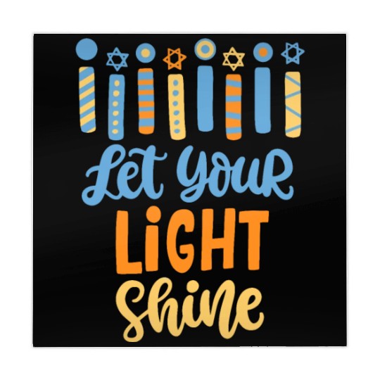 Funny Hanukkah Let Your Light Shine Menorah Adults Mahjong Mats