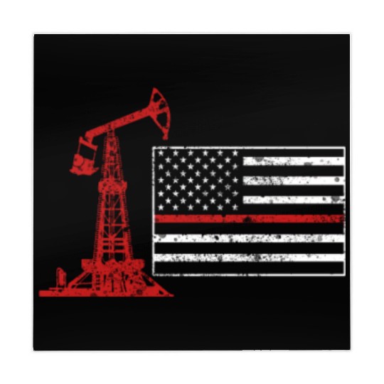 Oilfield Oil Drilling Us Flag Mahjong Mats
