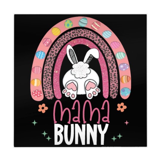 Funny Mama Bunny Cute Rabbit Happy Easter Days Mahjong Mats