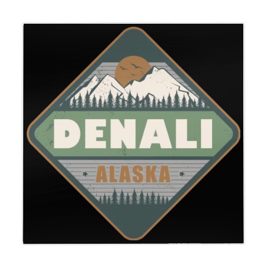 Denali Alaska US Vintage Hiking Design Mahjong Mats
