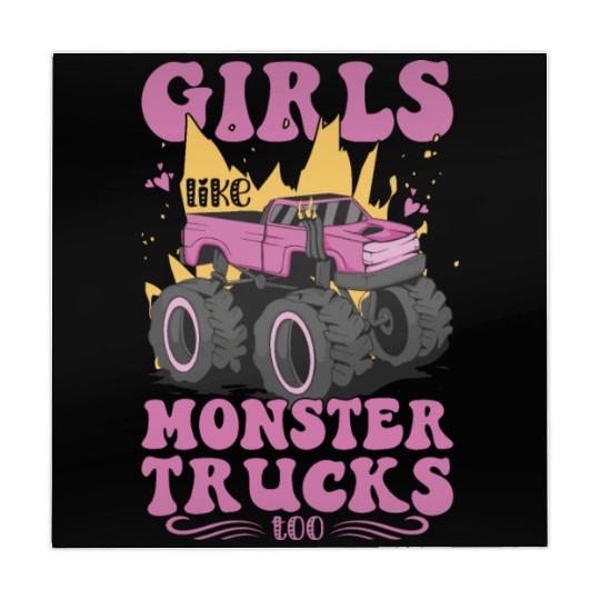 Girls Like Monster Trucks Too Girls Monster Truck Mahjong Mats