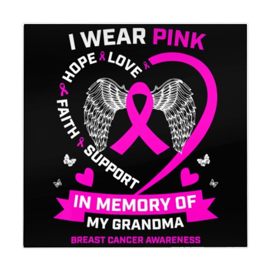 I Wear Pink In Memory Of My Grandma Breast Cancer Mahjong Mats