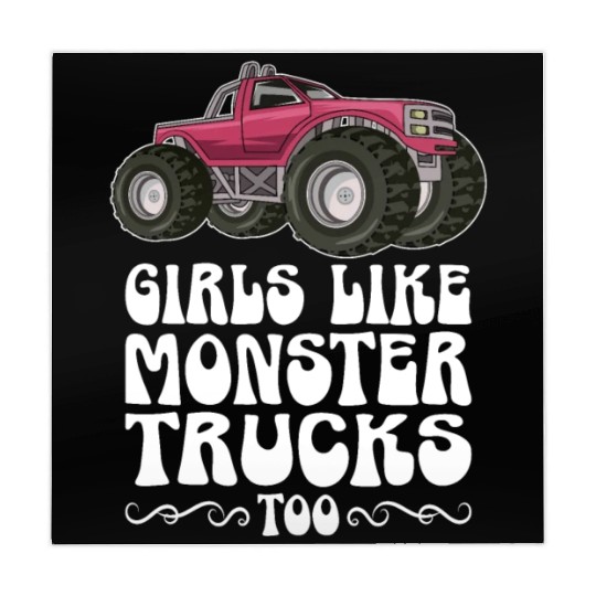 Girls Like Monster Trucks Too Girls Monster Truck Mahjong Mats