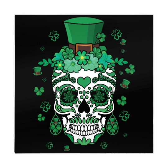 St Patty's Day El Dia De Los Muertos Irish Flower Mahjong Mats