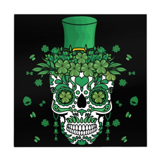 El Dia De Los Muertos St Patty's Day Irish Flower Mahjong Mats