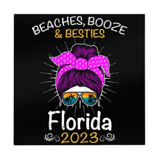 Beaches Booze Besties Florida 2023 Spring Break Mahjong Mats