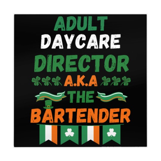 Adult daycare director aka the bartender st patric Mahjong Mats