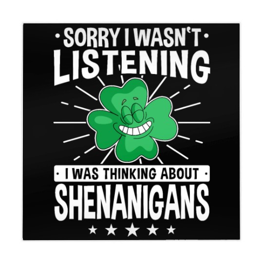 Funny Shenanigans Shamrock St Patrick's Day Mahjong Mats