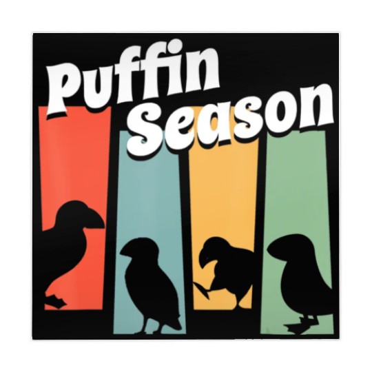 Funny Puffin Season Retro Vintage Puffin Lover Mahjong Mats