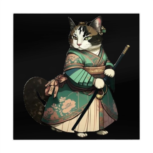 Cat Dressed as Mulan Mahjong Mats