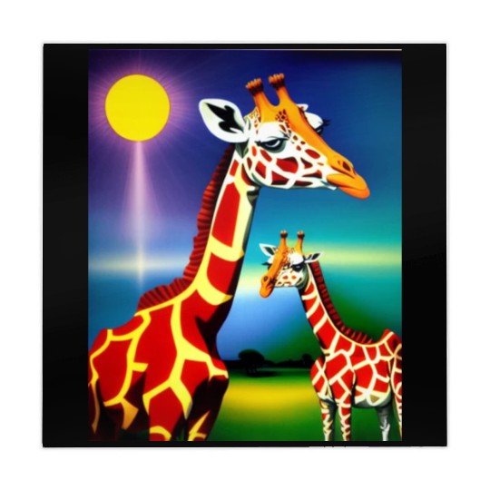 Giraffe in the spectrum of light Mahjong Mats