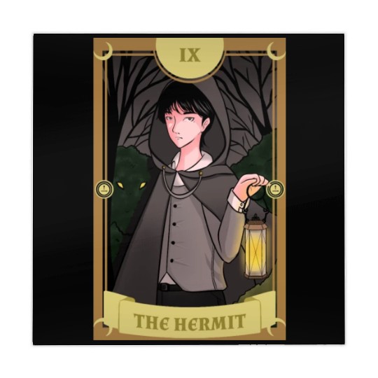 Anime Tarot Card The Hermit Occult Gothic Witch Mahjong Mats