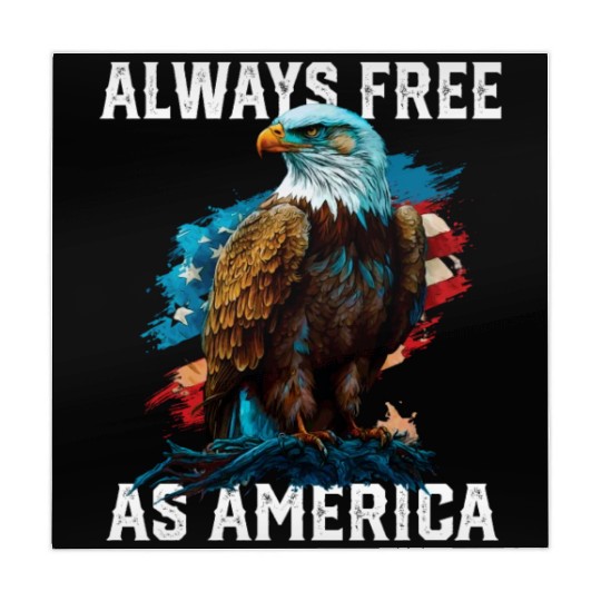 Always Free as America American Bald Eagle USA Mahjong Mats