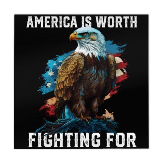 America is Worth Fighting For American Bald Eagle Mahjong Mats