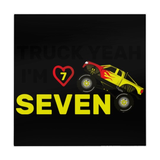 Truck Yeah I'm Seven Birthday Mahjong Mats, 7th Birthday