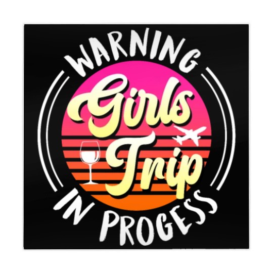 Warning girls trip in progress Spring Break Mahjong Mats